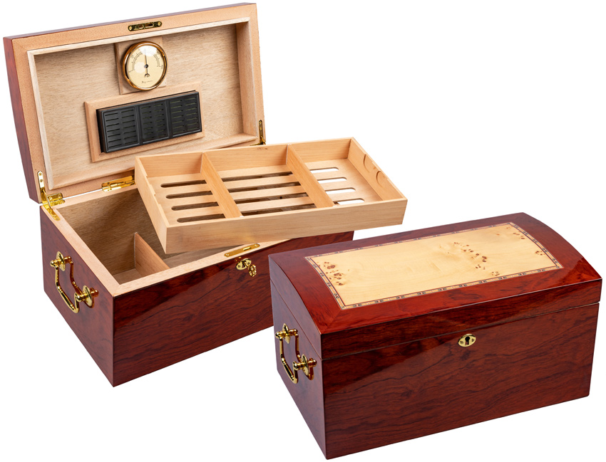 Broadway - 150 Count High Gloss LaCquer Humidor w/ ArChed Top