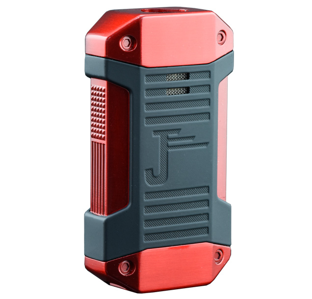 Galleon (RED) - Single Action Triple Flame Torch - Large Gauge Punch & Fuel Window (RED/Black)