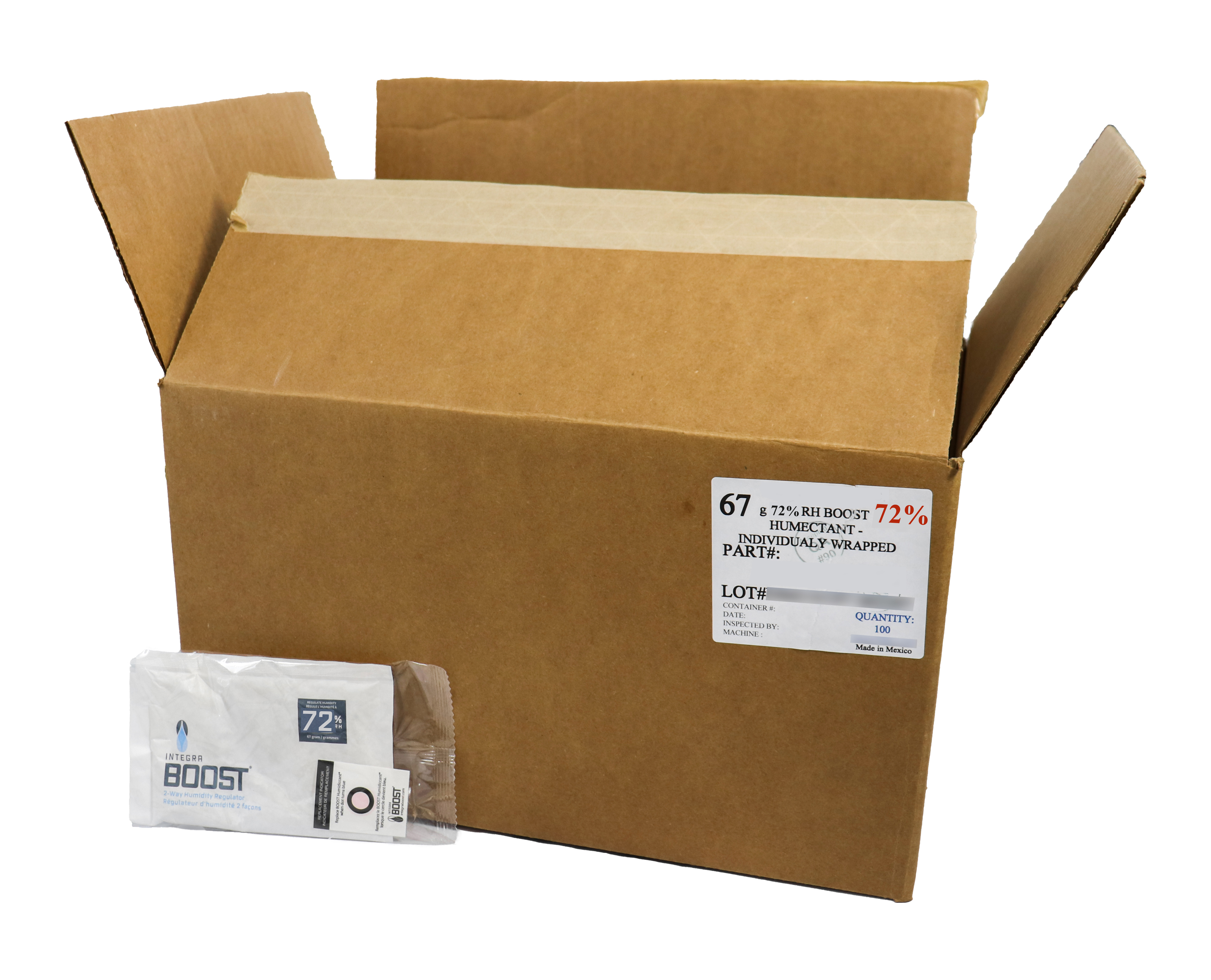 ''Bulk Case of 100 (67 GraM - 72% for Cigars) - 67 GraM HuMidity Packets - Bulk Case of 100 (72% for 