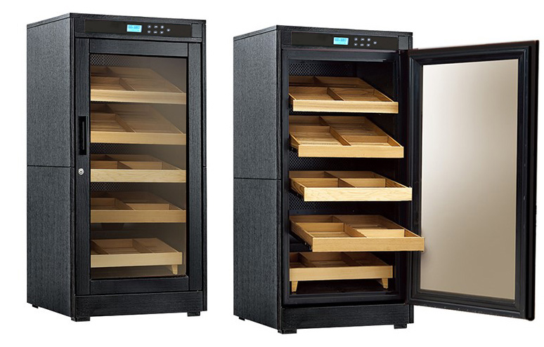 ''Redford Lite - 1250 Ct. Electric Climate/Humidity Controlled Cabinet (BLACK Oak)
   ''