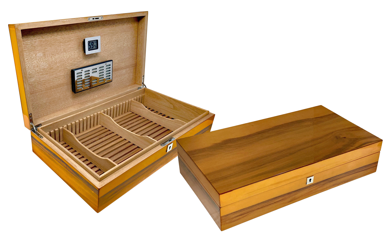 Winchester - 180 Ct. Authentic Apple Wood Lacquer Finish w/ Slotted Divider System