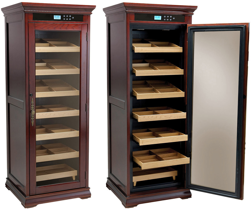Remington - 2000 CT. EleCTric Climate/Humidity Controlled Cabinet (Dark Cherry)